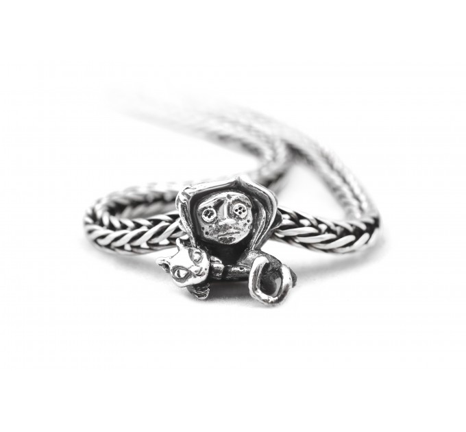 Girl with Button Eyes| Silver Charm| Halloween Collection