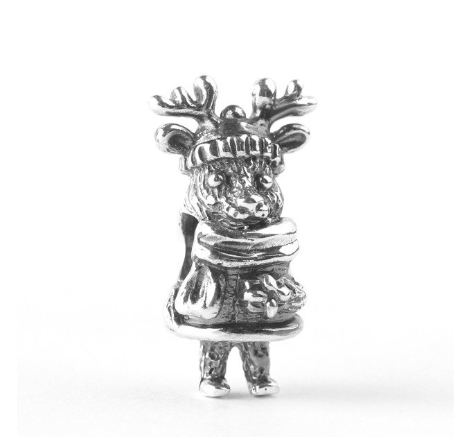 Santa's Reindeer | Sterling Silver Charm | Christmas Collection