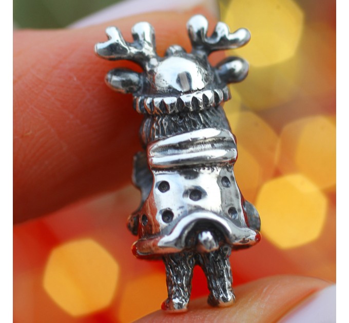 Santa's Reindeer | Sterling Silver Charm | Christmas Collection