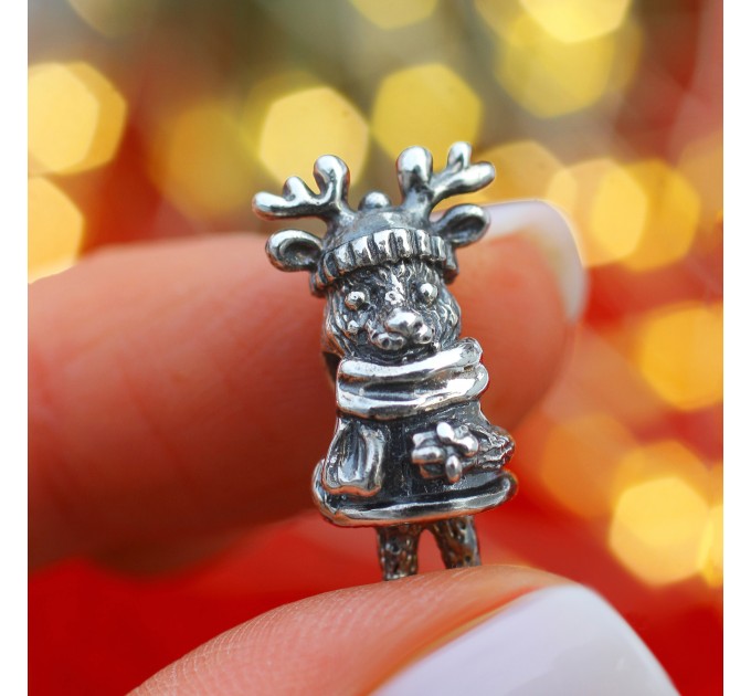 Santa's Reindeer | Sterling Silver Charm | Christmas Collection