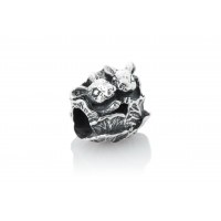 Bunnies in Cabbage- Sterling 925 Silver Charm