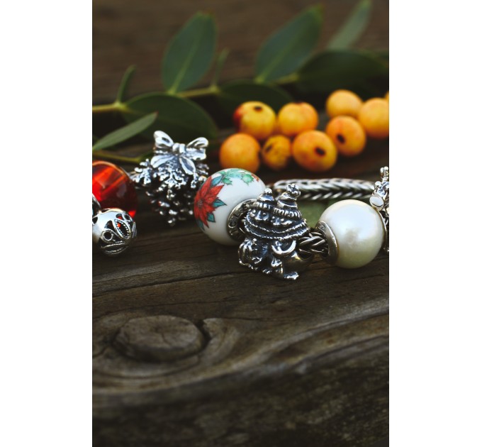 Hugging Penguins | Sterling Silver Charm| Christmas Charm