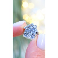 Gingerbread House | Sterling Silver Charm | Christmas Collection