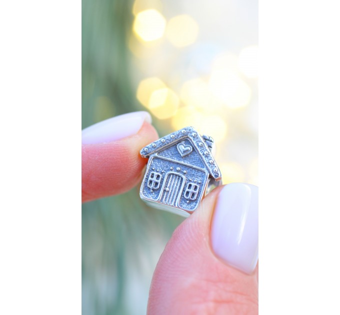 Gingerbread House | Sterling Silver Charm | Christmas Collection