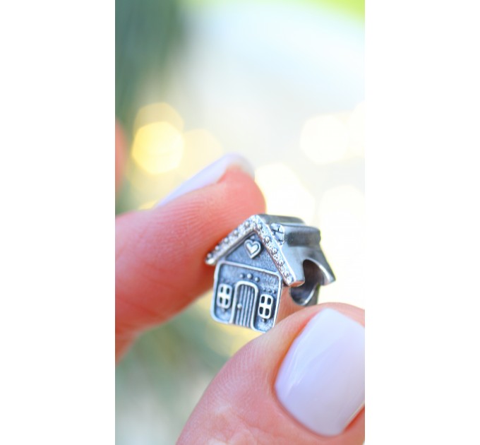 Gingerbread House | Sterling Silver Charm | Christmas Collection