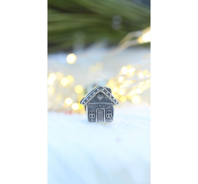 Gingerbread House | Sterling Silver Charm | Christmas Collection