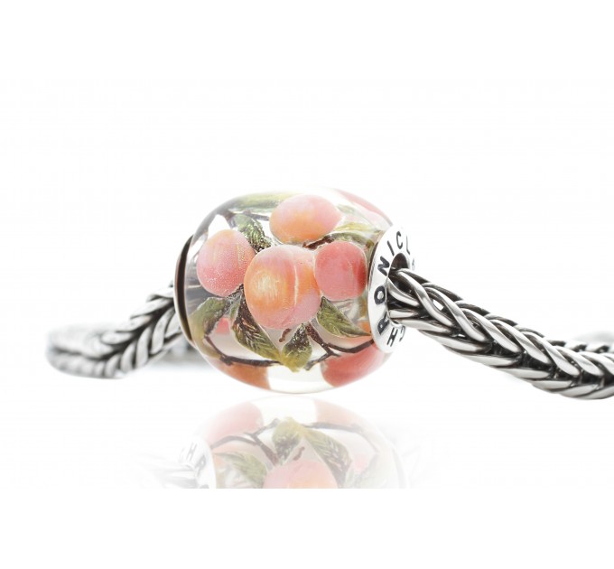 Branch of Peaches| Hand-carved Amber Charm | Chronicles Crystal