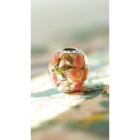 Branch of Peaches| Hand-carved Amber Charm | Chronicles Crystal