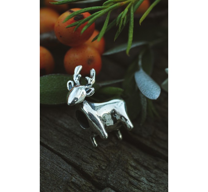 Reindeer |Sterling Silver Charm | Christmas Collection