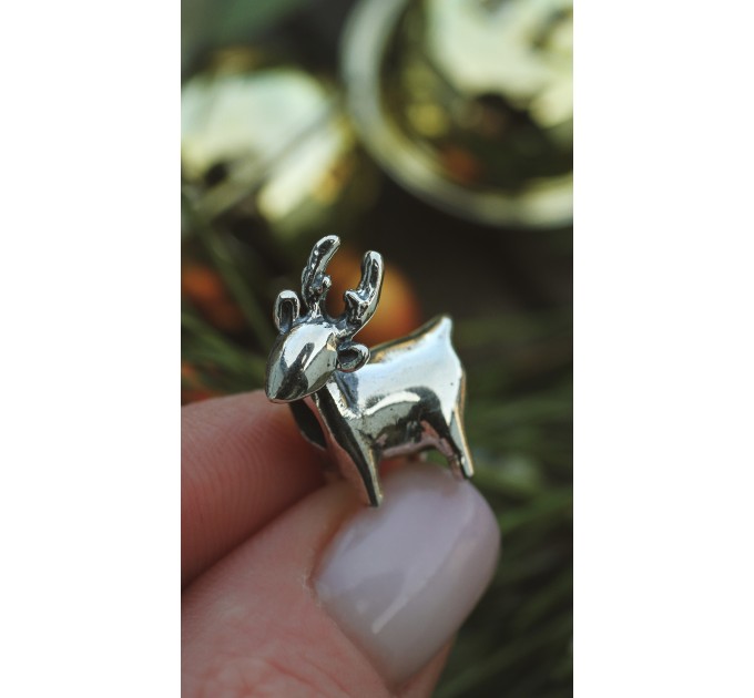 Reindeer |Sterling Silver Charm | Christmas Collection