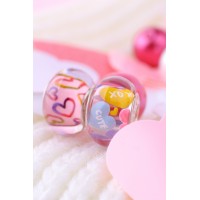 Hearts Candies | Carved Crystal Charm  