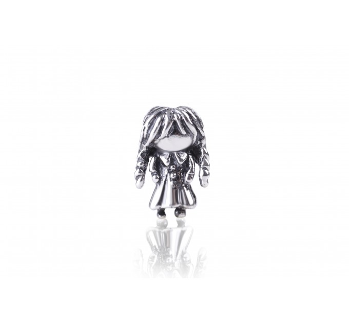 Girl | Sterling Silver Charm | Halloween Jewelry