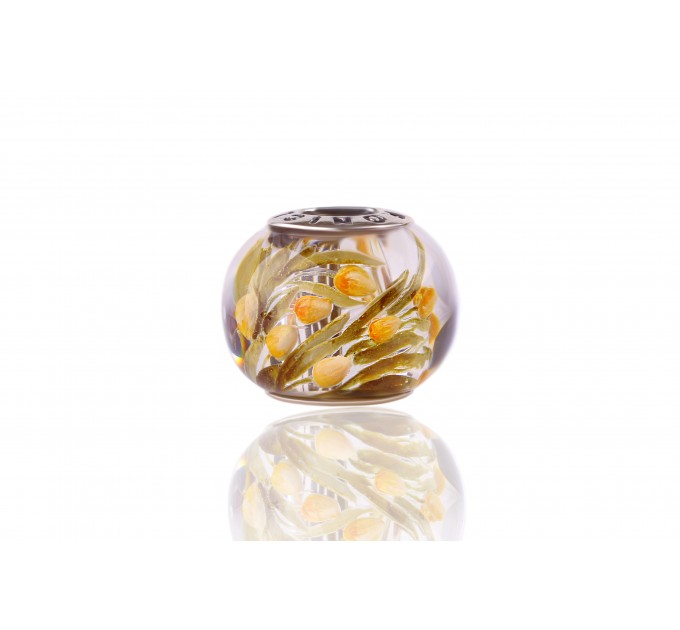 Tulip Flowers| Hand-carved Amber Charm | Chronicles Crystal | + Bonus